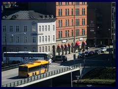 Malmö skyline from the Central station's garage 29 - regional bus